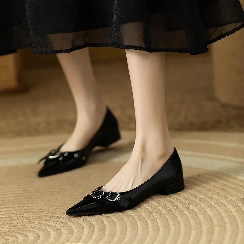 Women's Design High Heeled Mary Jane Spring New Belt Buckle Pointed Toe Women Single Shoes PU Leather Comfort Dress Shoes
Women's Design High Heeled Mary Jane Spring New Belt Buckle Pointed Toe Women Single Shoes PU Leather Comfort Dress Shoes