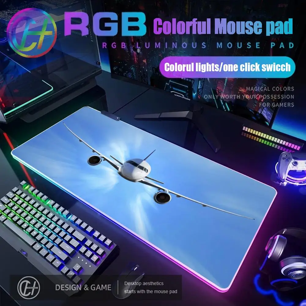 Beautiful Plane Mouse Pad RGB Gaming Mouse Pad Desk Mat HD Gamer Large LED Light XXL MousePads PC Computer Carpet
Beautiful Plane Mouse Pad RGB Gaming Mouse Pad Desk Mat HD Gamer Large LED Light XXL MousePads PC Computer Carpet