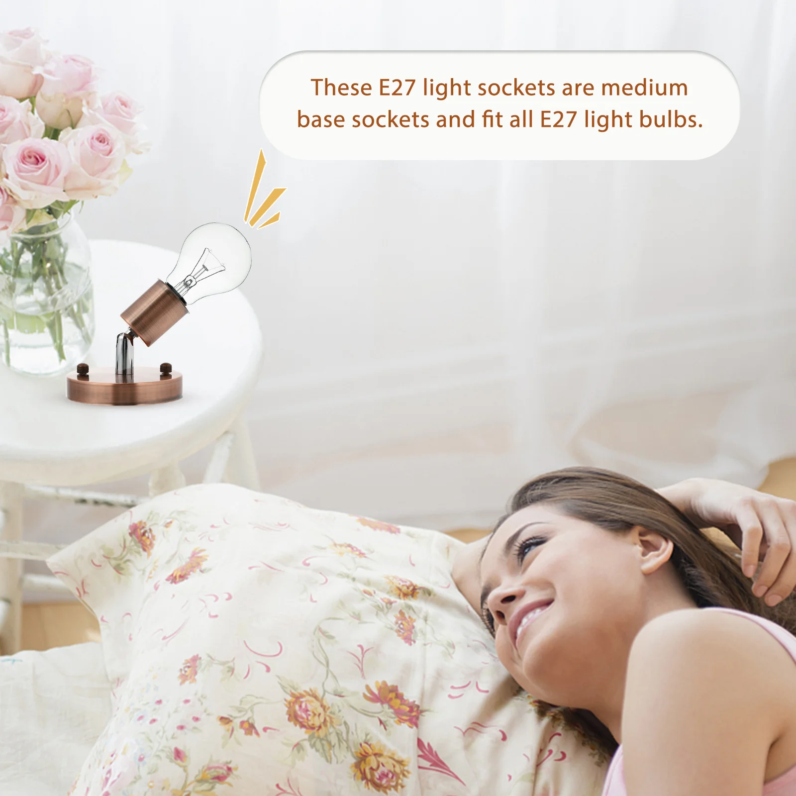 E27 Screw Bulb Holder Vintage 180 Degree Rotatable Light Socket Adapter for Lamp Fixtures Retro Light Bulb Holder
E27 Screw Bulb Holder Vintage 180 Degree Rotatable Light Socket Adapter for Lamp Fixtures Retro Light Bulb Holder