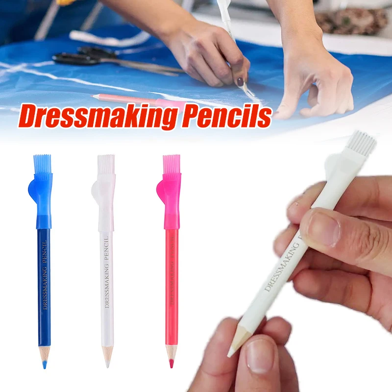3Pcs Sewing Fabric Pencils Water Soluble Pencil Tailor Mark Dressmaker's Chalk Brush Cap For Tailor Home Marker Tracing Tools
3Pcs Sewing Fabric Pencils Water Soluble Pencil Tailor Mark Dressmaker's Chalk Brush Cap For Tailor Home Marker Tracing Tools