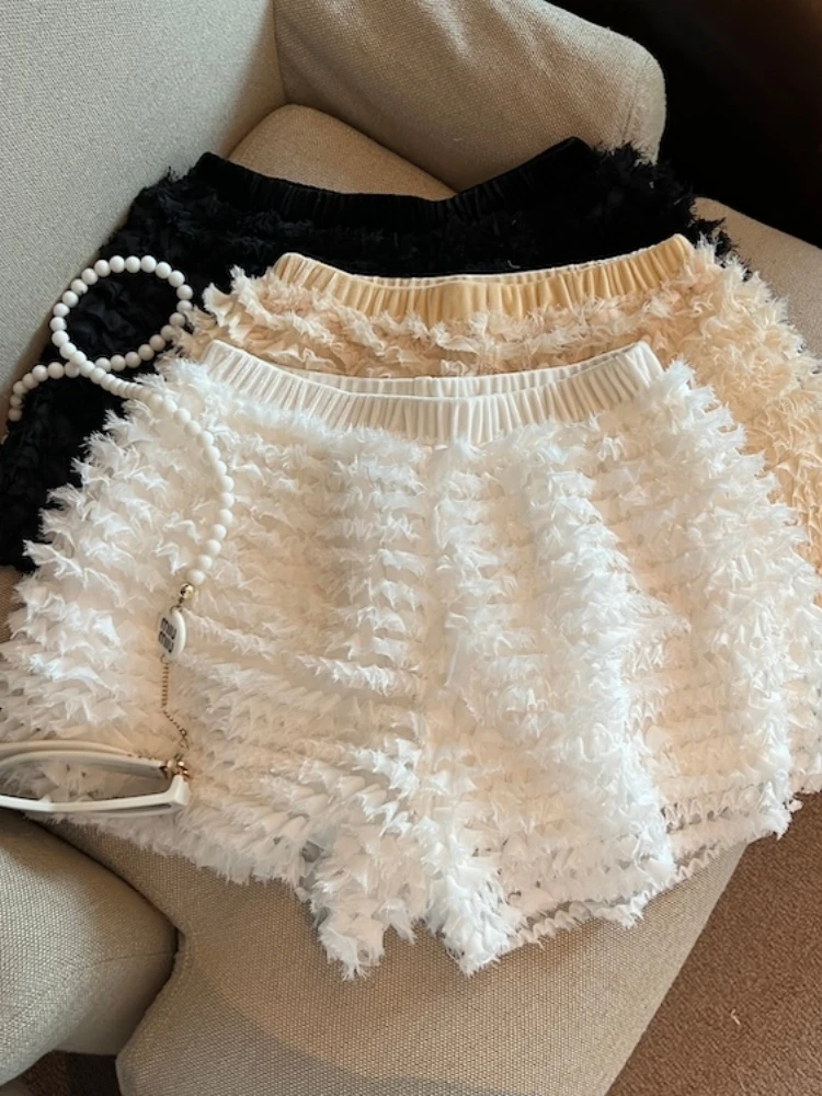 Sweet Style Lace Trim Cake Short Pants Women's Summer New Elastic Waist Slim Wide Leg Pants High Waist Short Length Straight Cut
Sweet Style Lace Trim Cake Short Pants Women's Summer New Elastic Waist Slim Wide Leg Pants High Waist Short Length Straight Cut