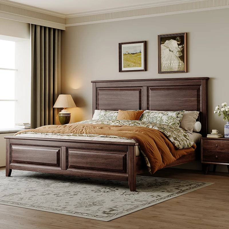Pure solid wood bed, walnut medium and ancient wind bed
Pure solid wood bed, walnut medium and ancient wind bed