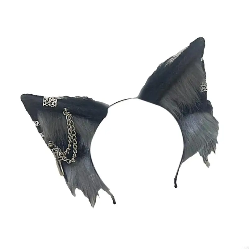 P88B Realistic Wolf Ear Hairband Woman Music Festivals Makeup Headband for Mardi Gras Carnivals Cosplay Hair Accessories
P88B Realistic Wolf Ear Hairband Woman Music Festivals Makeup Headband for Mardi Gras Carnivals Cosplay Hair Accessories