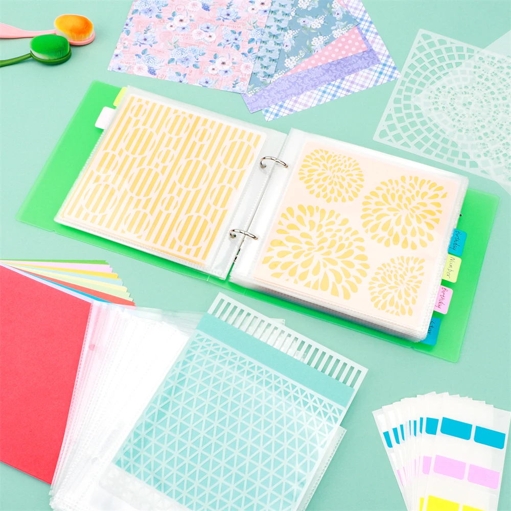 Multi-color Cover Cookie Stencil Storage Binder for Storage 6x6" Stencils DIY Scrapbooking Clear Stamp Storage Folder Organizer
Multi-color Cover Cookie Stencil Storage Binder for Storage 6x6" Stencils DIY Scrapbooking Clear Stamp Storage Folder Organizer
