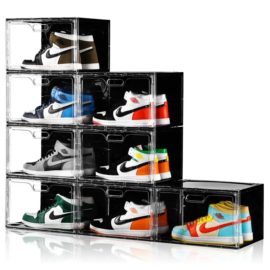8 Pack Shoe Boxes Stackable, Large Shoe Storage Organizer with Lids,Drop Side Shoe Containers for Entryway,Sneaker Storage Fit u
8 Pack Shoe Boxes Stackable, Large Shoe Storage Organizer with Lids,Drop Side Shoe Containers for Entryway,Sneaker Storage Fit u