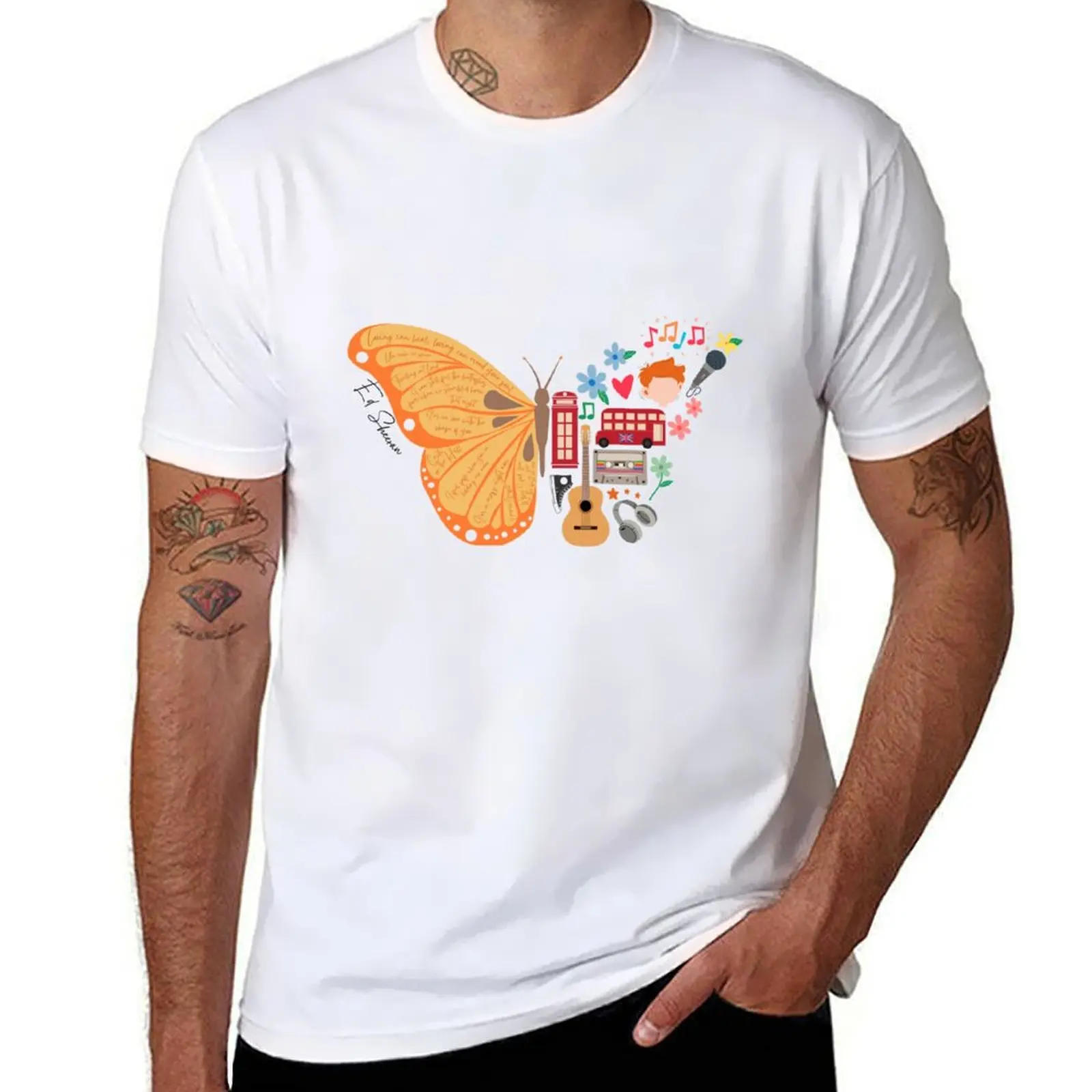t music guitar butterfly Ed shirts for cotton man tees Sheeran England graphic T-Shirt man t shirts for funny
t music guitar butterfly Ed shirts for cotton man tees Sheeran England graphic T-Shirt man t shirts for funny