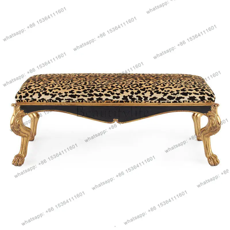 European neoclassical solid wood light luxury carving bedroom end stool French shoe changing footstool
European neoclassical solid wood light luxury carving bedroom end stool French shoe changing footstool