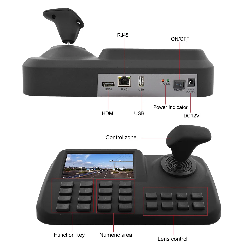 High Quality Display 3D Joystick IP PTZ Controller Keyboard
High Quality Display 3D Joystick IP PTZ Controller Keyboard