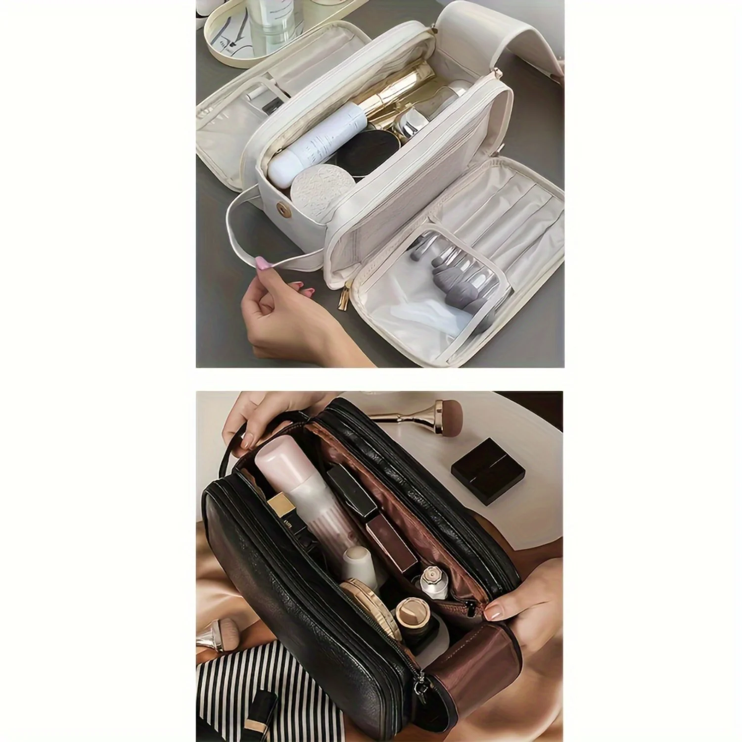 Women's Multifunctional Cosmetic Bag Large Capacity Portable Travel Makeup Brush Toiletries Bag
Women's Multifunctional Cosmetic Bag Large Capacity Portable Travel Makeup Brush Toiletries Bag