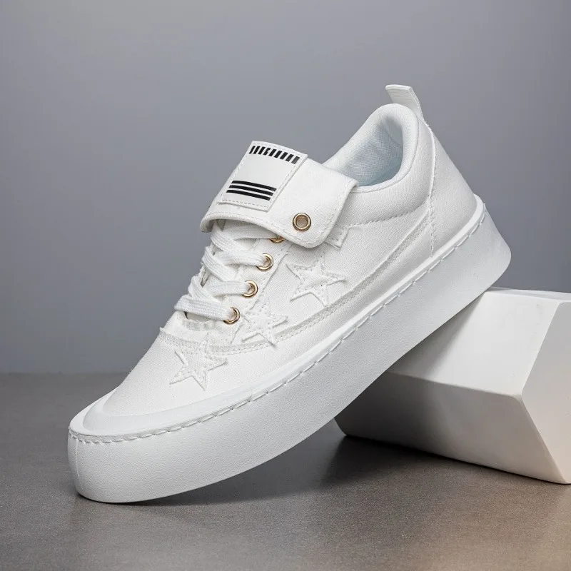 Original Stars Canvas Shoes Men Street Style Breathable Platform Skateboard Shoes Man Fashion Design White Men's Casual Sneakers
Original Stars Canvas Shoes Men Street Style Breathable Platform Skateboard Shoes Man Fashion Design White Men's Casual Sneakers