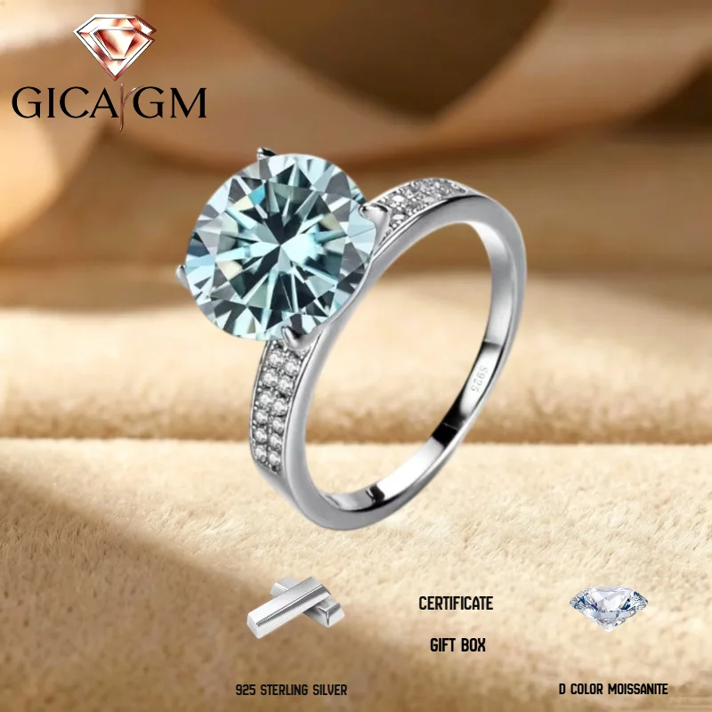 Ladies' Luxury 5-Carat D Moissanite Ring 925 Sterling Silver High-End Jewelry for Women Ideal for Weddings, Dates and as a Gift
Ladies' Luxury 5-Carat D Moissanite Ring 925 Sterling Silver High-End Jewelry for Women Ideal for Weddings, Dates and as a Gift
