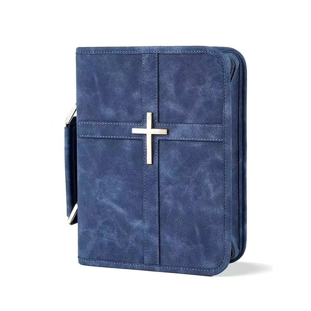 Cross-themed Vegan Leather Bible Cover Dust-proof Built-in Bookmark Ribbon Bible Carrying Case Zipper Closure Religious Style
Cross-themed Vegan Leather Bible Cover Dust-proof Built-in Bookmark Ribbon Bible Carrying Case Zipper Closure Religious Style
