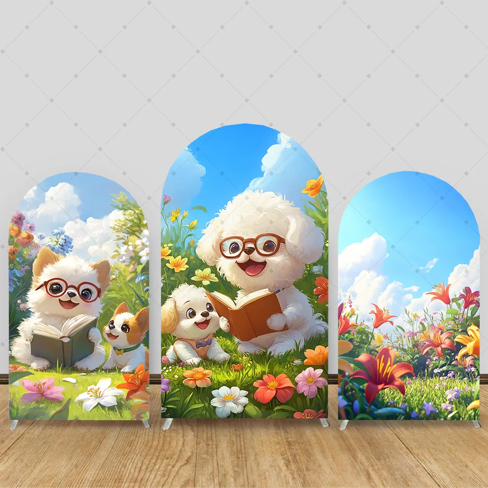 Cute Dog Arched Back Cover Elastic Double sided Fabric Baby and Children's Birthday Party Decoration Arched Background Photo
Cute Dog Arched Back Cover Elastic Double sided Fabric Baby and Children's Birthday Party Decoration Arched Background Photo