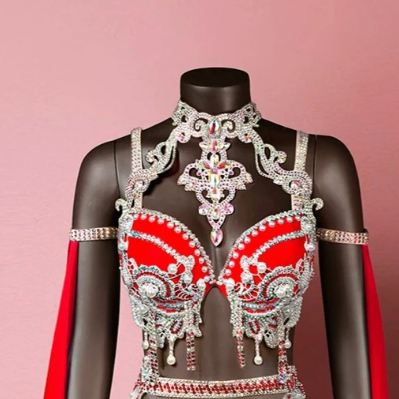 Handmade Rhinestones Necklace Belly Dance Accessories High-End Shiny Necklace Dance Profession Competition Sexy Body Chain
Handmade Rhinestones Necklace Belly Dance Accessories High-End Shiny Necklace Dance Profession Competition Sexy Body Chain