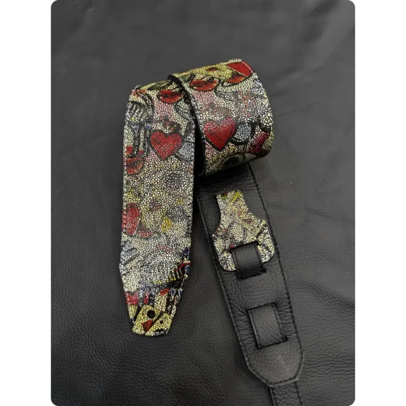 Genuine Leather Luxury Handcrafted Color-Block Full-Grain Cowhide Adjustable Guitar & Bass Strap
Genuine Leather Luxury Handcrafted Color-Block Full-Grain Cowhide Adjustable Guitar & Bass Strap