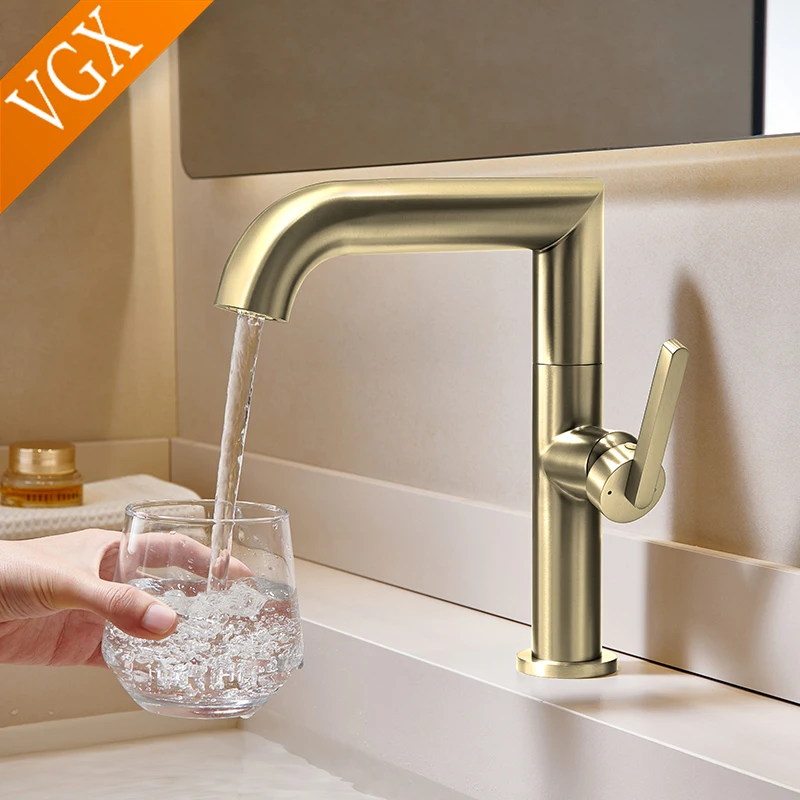 VGX Gold Bathroom Faucets Stainless Steel Basin Mixer Sink Faucet Gourmet Washbasin Tapware Hot Cold Water Tap Brushed Grey
VGX Gold Bathroom Faucets Stainless Steel Basin Mixer Sink Faucet Gourmet Washbasin Tapware Hot Cold Water Tap Brushed Grey