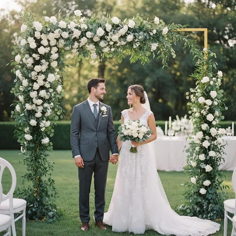 Arch Backdrop Stand, 8 x 8 ft, Stable Structure, Easy Assembly, Square Gold Metal Arch Backdrop Stand for Wedding, Birthday Party, Graduation, Holiday Celebration, and Ceremony Decoration
Arch Backdrop Stand, 8 x 8 ft, Stable Structure, Easy Assembly, Square Gold Metal Arch Backdrop Stand for Wedding, Birthday Party, Graduation, Holiday Celebration, and Ceremony Decoration