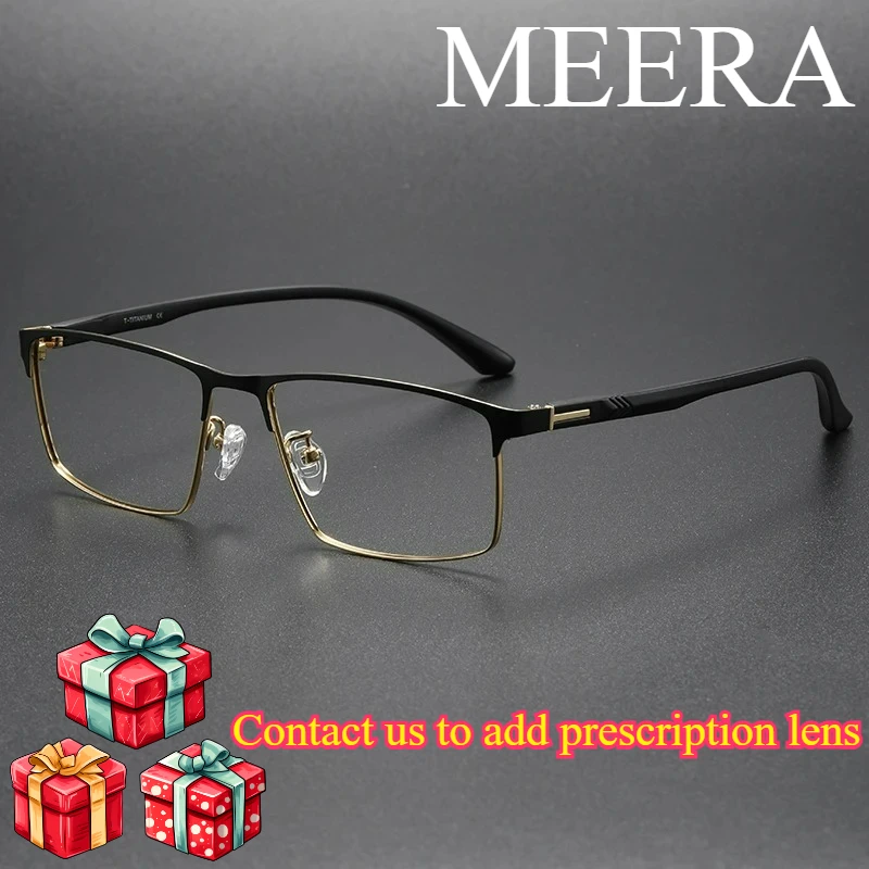 Popular Style Eyewear Titanium Ultra-Light Frame Custom Glasses Men Acetate Titanium Black Gold Prescription Rectangular Frame
Popular Style Eyewear Titanium Ultra-Light Frame Custom Glasses Men Acetate Titanium Black Gold Prescription Rectangular Frame