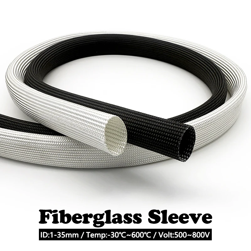 2/10M Fiberglass Sleeve High Temperature Braided Soft Chemical Fiber Tube ID1mm 2 4 6 8 10~35mm Insulated Hose White/Black
2/10M Fiberglass Sleeve High Temperature Braided Soft Chemical Fiber Tube ID1mm 2 4 6 8 10~35mm Insulated Hose White/Black