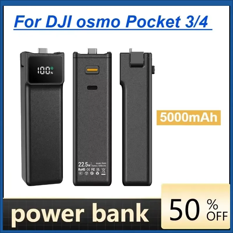 5000mAh Battery Handle for DJI osmo Pocket 3/4 Extended Accessories Battery Handle Mobile Power with MINI Tripod
5000mAh Battery Handle for DJI osmo Pocket 3/4 Extended Accessories Battery Handle Mobile Power with MINI Tripod