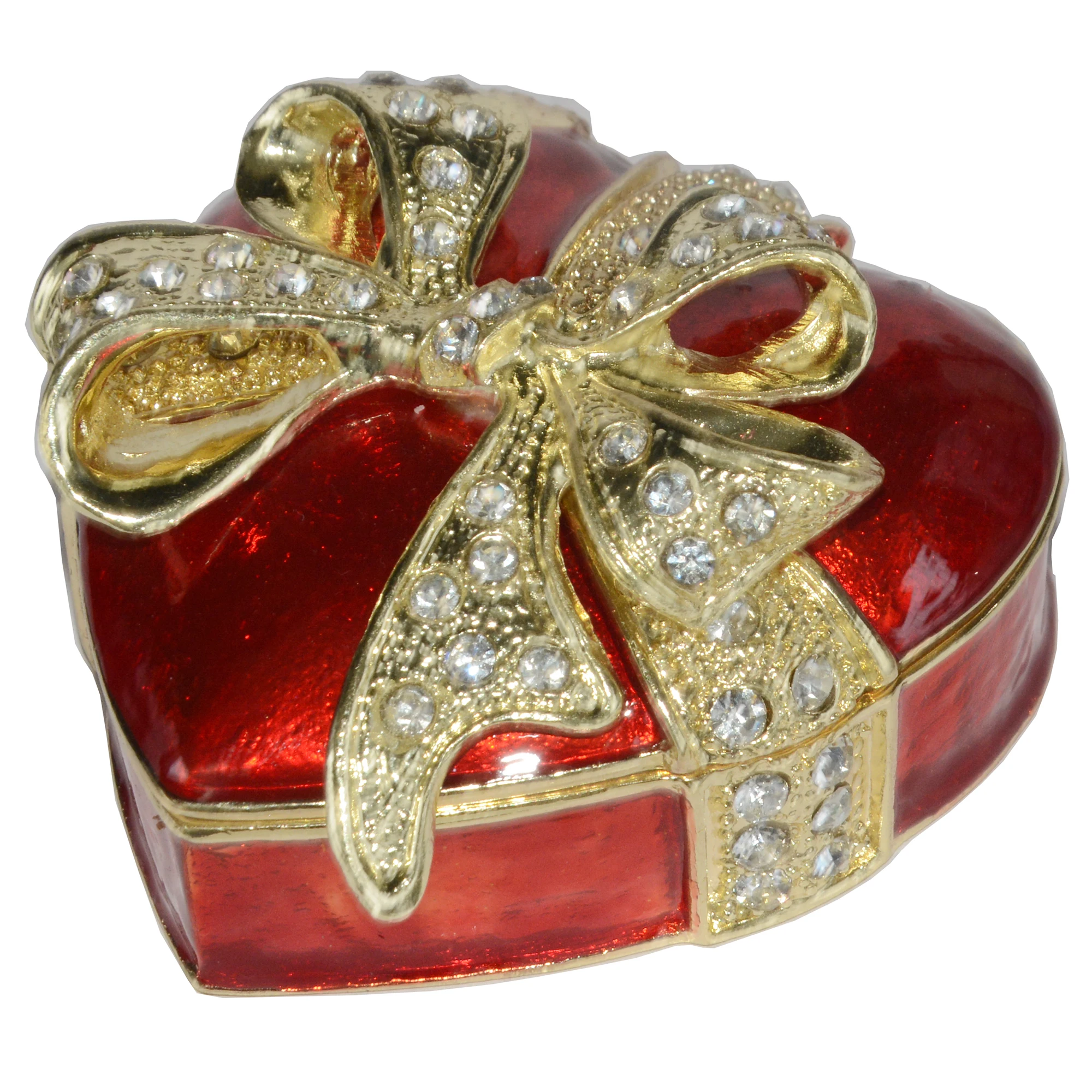 Red Heart with Bowknot Trinket Box Crystal Bejeweled Metal Jewelry Box Christmas/Valentines Day/Wedding Favor Gifts for Lovers
Red Heart with Bowknot Trinket Box Crystal Bejeweled Metal Jewelry Box Christmas/Valentines Day/Wedding Favor Gifts for Lovers