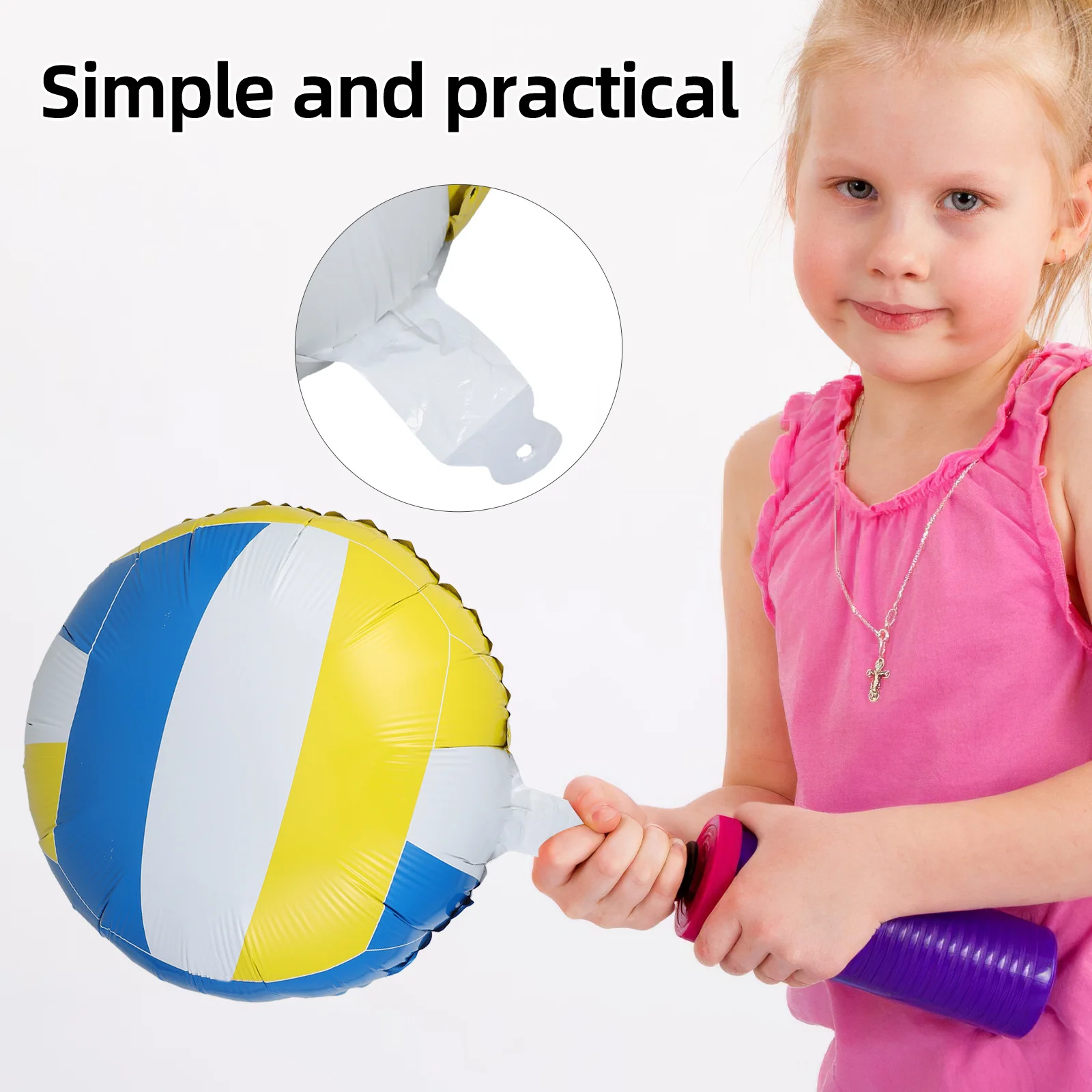 6Pcs Blow Up Volleyball Balloon 18 Inch Round Sporty Party Favors for Birthday Beach Event Table Decoration Set
6Pcs Blow Up Volleyball Balloon 18 Inch Round Sporty Party Favors for Birthday Beach Event Table Decoration Set