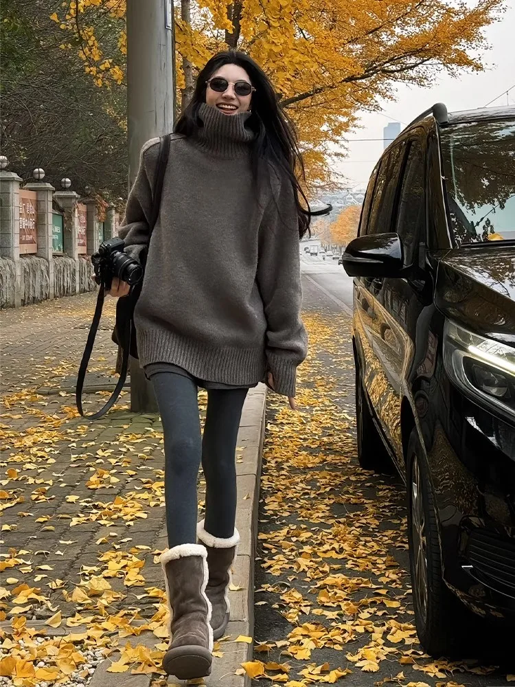 Корейский вязаный свитер с высоким воротником и длинными рукавами для женщин, осенне-зимняя верхняя одежда, маленький размер
Корейский вязаный свитер с высоким воротником и длинными рукавами для женщин, осенне-зимняя верхняя одежда, маленький размер