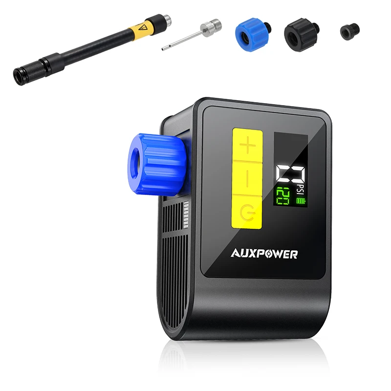 Mini Electric Air Pump Brushless Motor Portable Mini Digital Air Inflator 120PSI 1000mAh Built-in Battery for MTB Road Bike Ball
Mini Electric Air Pump Brushless Motor Portable Mini Digital Air Inflator 120PSI 1000mAh Built-in Battery for MTB Road Bike Ball