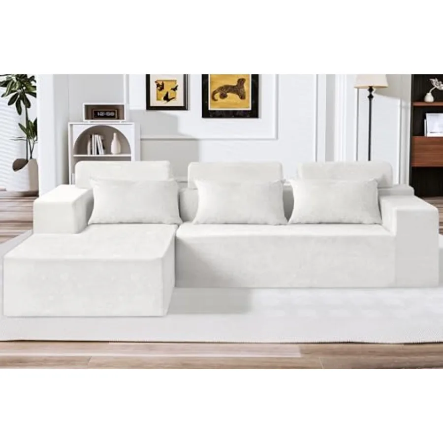 105" L-Shape Modular Sectional Sofa Couch for Living Room, No Assembly Required, Modular Comfy Sofa with Deep Seat for Living R
105" L-Shape Modular Sectional Sofa Couch for Living Room, No Assembly Required, Modular Comfy Sofa with Deep Seat for Living R