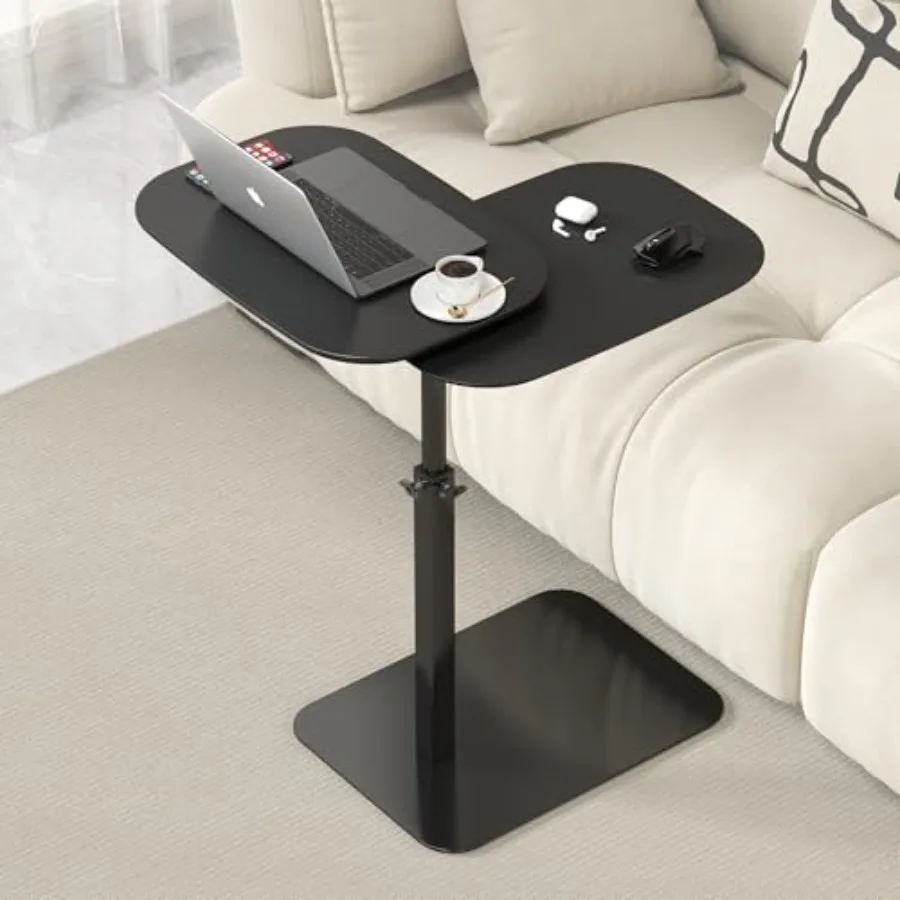 Adjustable Height C Shaped Side Table for Sofa/Bed, Steel Black, 360 Swivel Double Tabletop Laptop Stand with Space-Saving Slid
Adjustable Height C Shaped Side Table for Sofa/Bed, Steel Black, 360 Swivel Double Tabletop Laptop Stand with Space-Saving Slid