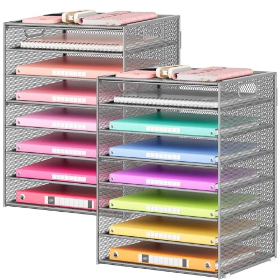 Office Desk File Organizer, Letter Tray Paper Organizer with Handle, Including 5 Adjustable Slide Trays for Organizing Desk Wor
Office Desk File Organizer, Letter Tray Paper Organizer with Handle, Including 5 Adjustable Slide Trays for Organizing Desk Wor