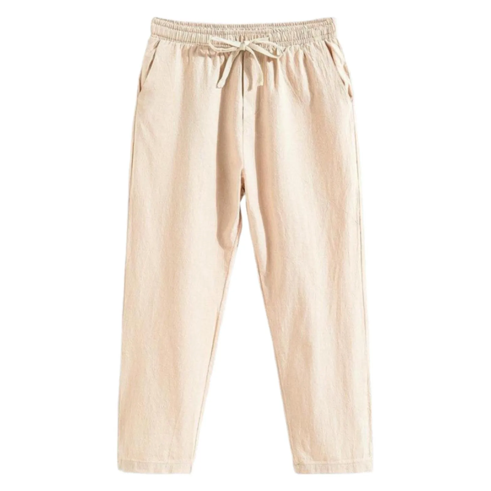 Cotton Linen Pants Men'S Spring Summer Solid Color Drawstring Double Pocket Trousers Loose Sports Bottoms Pantalones Hombre
Cotton Linen Pants Men'S Spring Summer Solid Color Drawstring Double Pocket Trousers Loose Sports Bottoms Pantalones Hombre