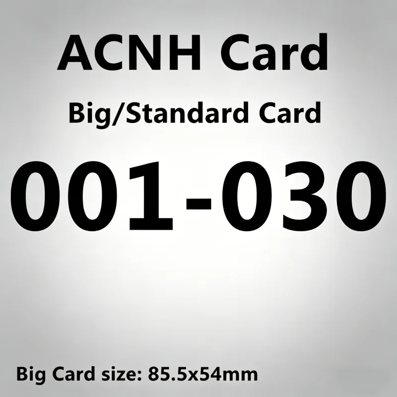 Data (001 To 030) Fauna ACNH Card NFC Printing Work for NS Bob Games Series 1 Standard Card NTAG215 Chip Factory Direct Sale
Data (001 To 030) Fauna ACNH Card NFC Printing Work for NS Bob Games Series 1 Standard Card NTAG215 Chip Factory Direct Sale