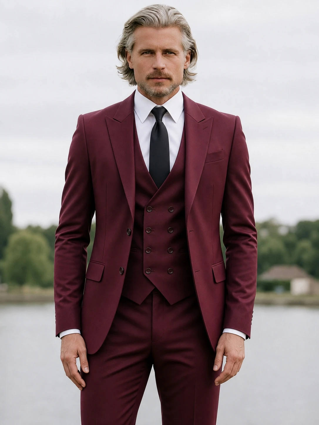 Solid Color Single Breasted Peak Lapel 3 Piece Suit Stretchy Slim Fit Gentleman Matching Outfit For Daily Formal Events
Solid Color Single Breasted Peak Lapel 3 Piece Suit Stretchy Slim Fit Gentleman Matching Outfit For Daily Formal Events