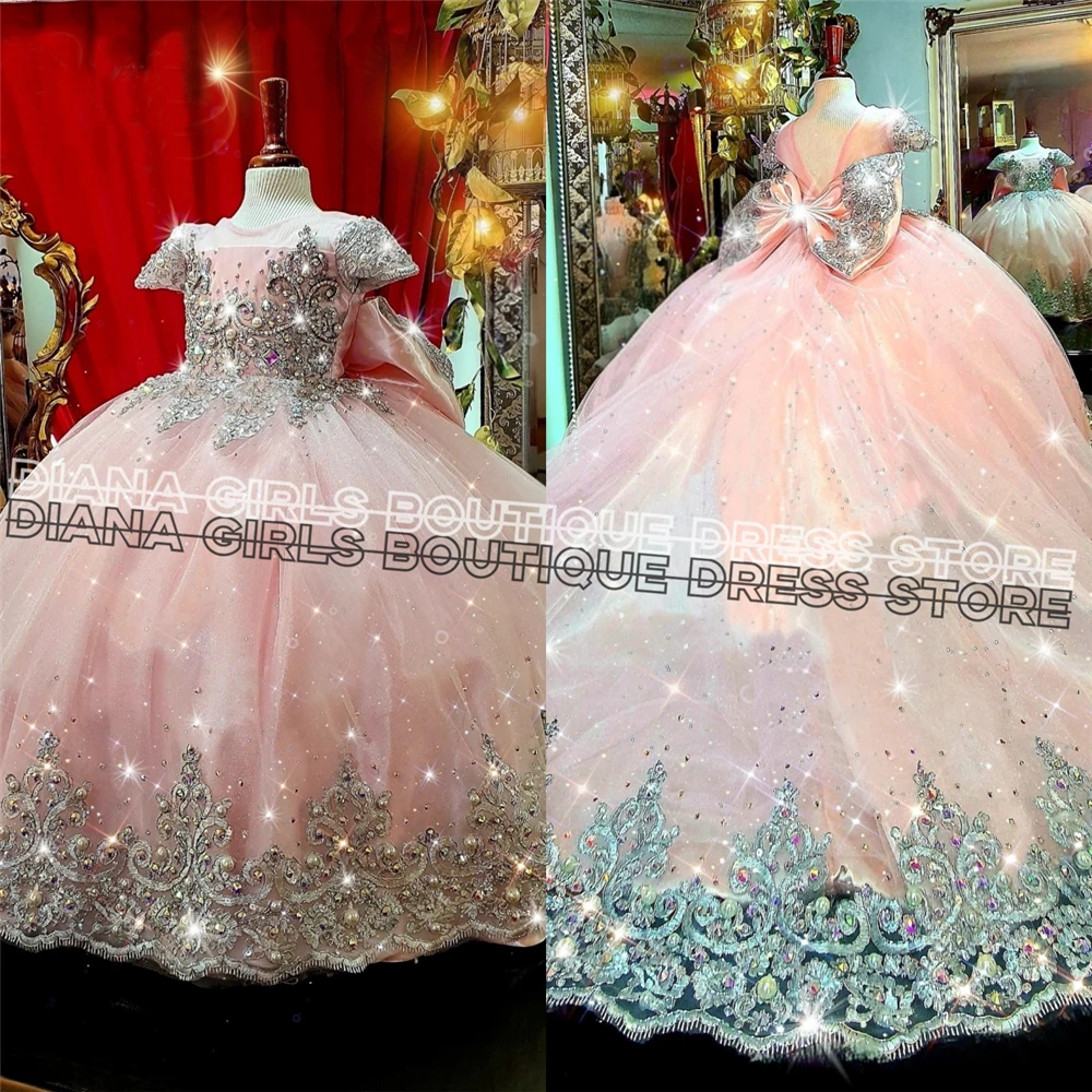 Elegant Satin Flower Girl Dress Glitter Floor Length Fluffy Skirt First Communion Gowns Kids Birthday Party Evening Ball Gowns
Elegant Satin Flower Girl Dress Glitter Floor Length Fluffy Skirt First Communion Gowns Kids Birthday Party Evening Ball Gowns