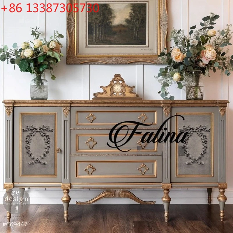 French solid wood dining side cabinet retro locker, porch cabinet engraving
French solid wood dining side cabinet retro locker, porch cabinet engraving
