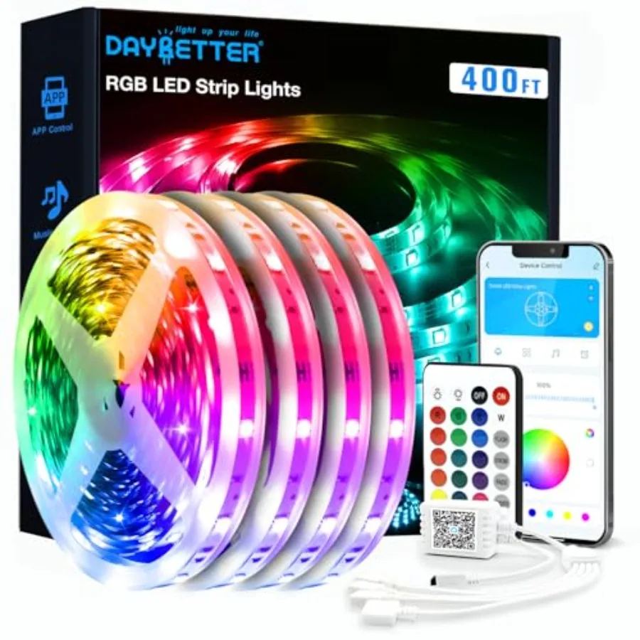 LED Strip Lights 400Feet 4 Rolls of,Color Changing Lights Strip for Bedroom, Desk, Indoor, Room Bedroom, Girl Boy Brithday Gift
LED Strip Lights 400Feet 4 Rolls of,Color Changing Lights Strip for Bedroom, Desk, Indoor, Room Bedroom, Girl Boy Brithday Gift