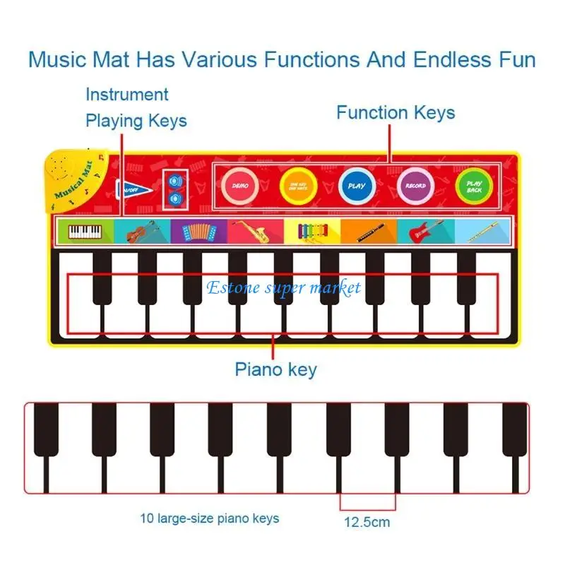 090B Children Piano Dance Mat Foldable Set for Over 3 Year Old Kids for Play Set Improve Intelligence
090B Children Piano Dance Mat Foldable Set for Over 3 Year Old Kids for Play Set Improve Intelligence