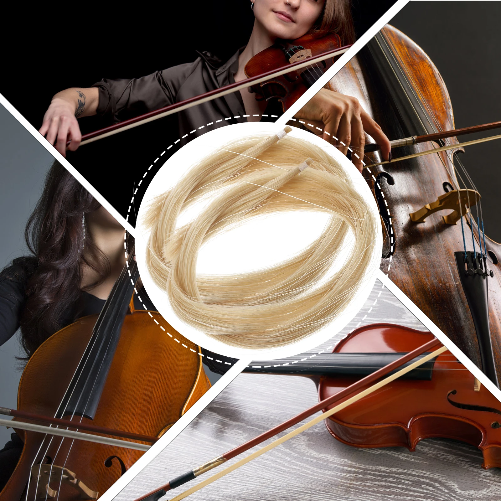 2pcs 2 Hanks Horse Hair Violin Violin Accessories Hair Durable Replacement Parts Accessories Classic Color Fit Needs
2pcs 2 Hanks Horse Hair Violin Violin Accessories Hair Durable Replacement Parts Accessories Classic Color Fit Needs