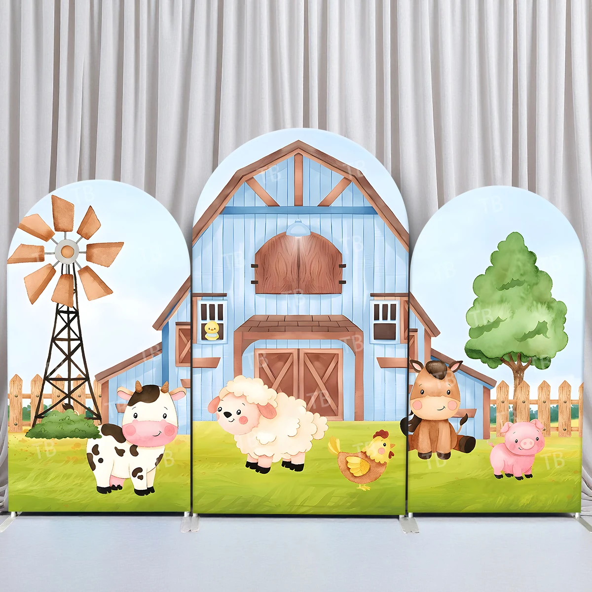 TB Family Farm Theme Arch Backdrop Cover House Small Animals for Kids Birthday Photography Background Decortion Elastic Fabric
TB Family Farm Theme Arch Backdrop Cover House Small Animals for Kids Birthday Photography Background Decortion Elastic Fabric