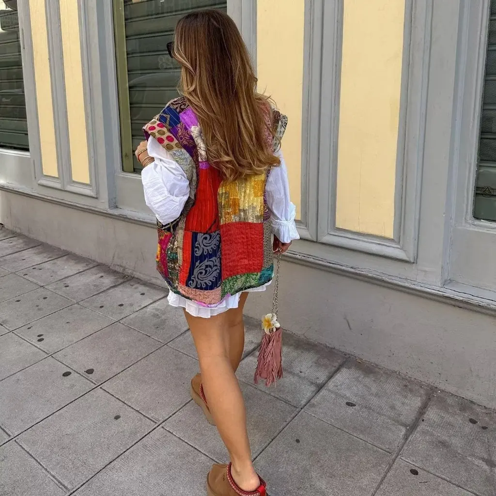 Women's Printed Short-Sleeved Vest Jacket Cardigan Autumn Fashion Street Style European American Influenced New Release
Women's Printed Short-Sleeved Vest Jacket Cardigan Autumn Fashion Street Style European American Influenced New Release