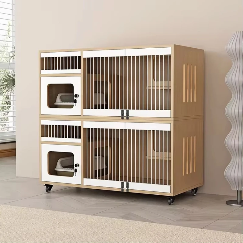 Modern wooden cat cage - eco-friendly and energy-saving. Easy-to-clean pet furniture. Suitable for cats and dogs.
Modern wooden cat cage - eco-friendly and energy-saving. Easy-to-clean pet furniture. Suitable for cats and dogs.