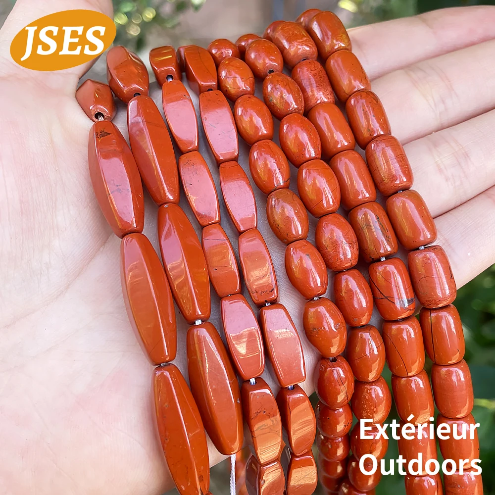 JSES Natural Red Jasper Beads Bucket Rice Shape Twisted Redstone Beads for Jewelry Making DIY Bracelet Necklace Charms Accessory
JSES Natural Red Jasper Beads Bucket Rice Shape Twisted Redstone Beads for Jewelry Making DIY Bracelet Necklace Charms Accessory