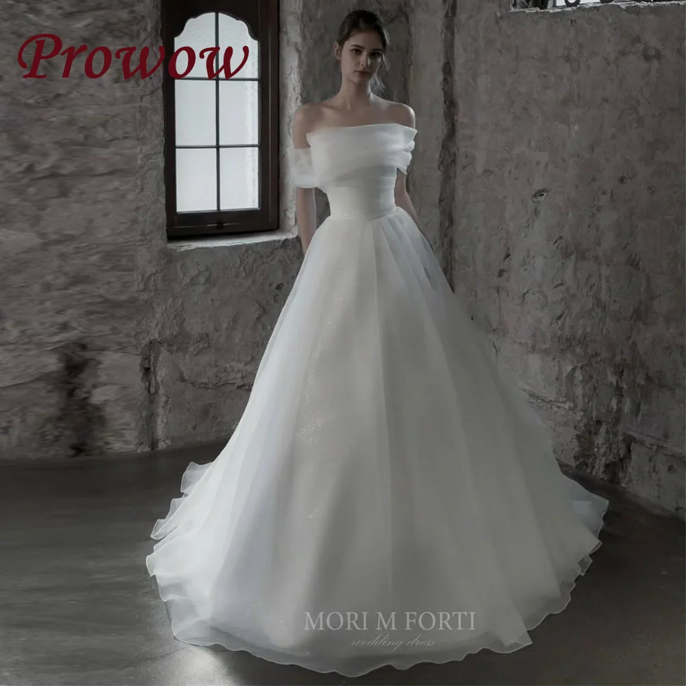 Prowow Simple A Line Wedding Dresses Floor Length Pleats Organza Bridal Gowns Customized Korea Photoshoot Gown Lace-up Back
Prowow Simple A Line Wedding Dresses Floor Length Pleats Organza Bridal Gowns Customized Korea Photoshoot Gown Lace-up Back