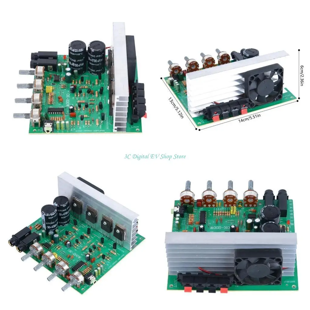 E74D 200W OK Amplifiers Board 2CH with Highly Low Adjustment Double Channel Plate
E74D 200W OK Amplifiers Board 2CH with Highly Low Adjustment Double Channel Plate