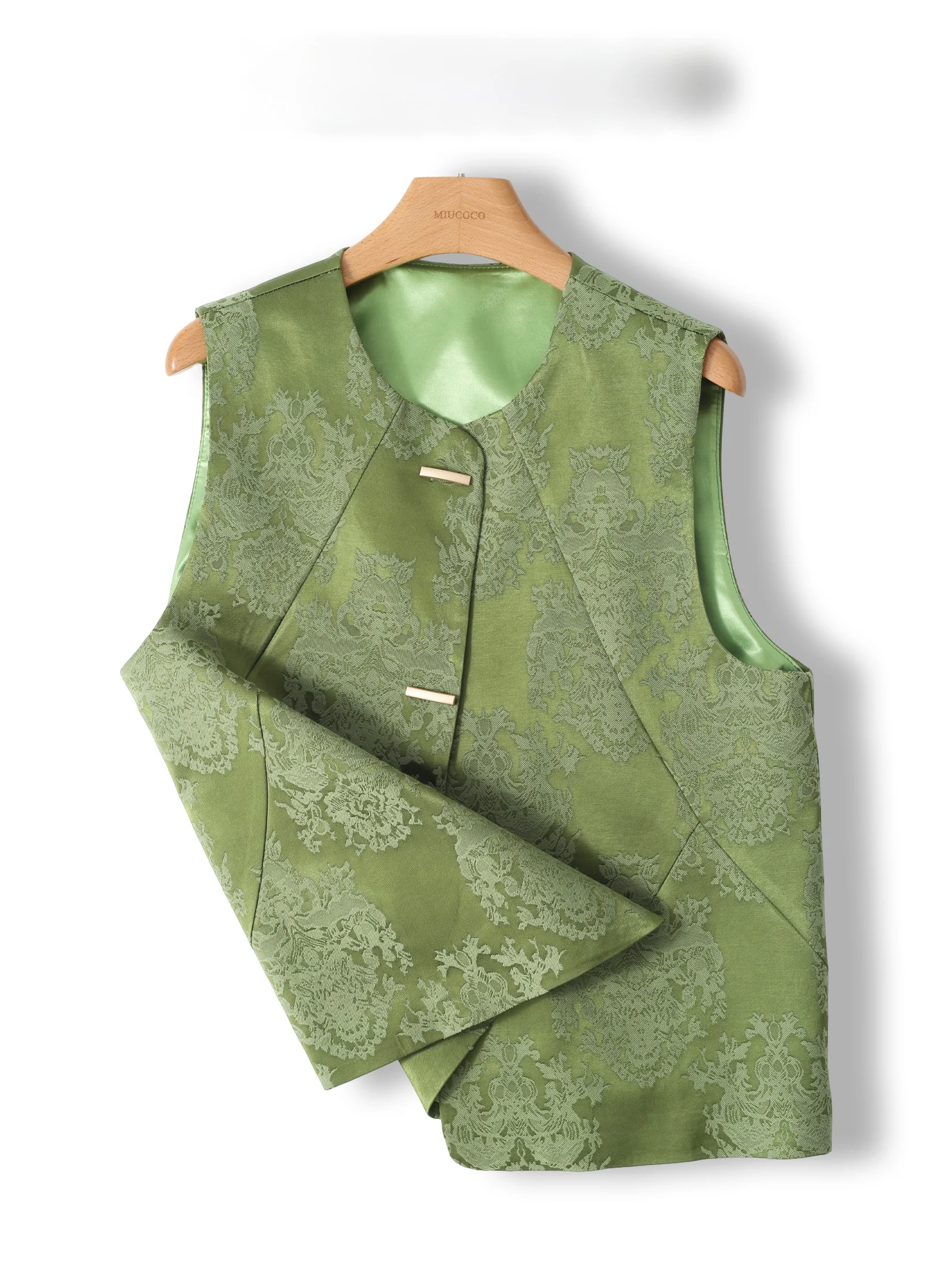 Elegant New Chinese Style Green Vest Heavy Embroidery Top Quality Cabinet Model Women's Outerwear Loose Fit round Neck Single...
Elegant New Chinese Style Green Vest Heavy Embroidery Top Quality Cabinet Model Women's Outerwear Loose Fit round Neck Single...