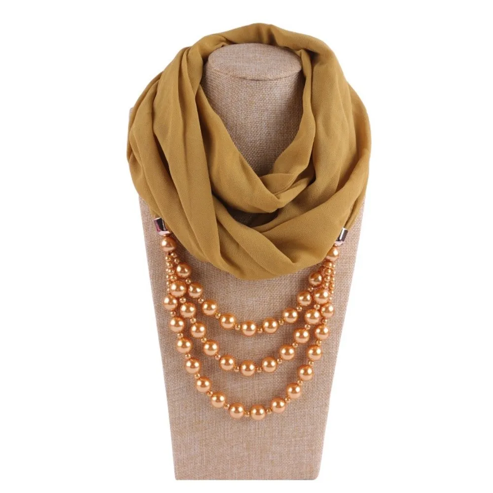 Chiffon Scarf Necklace Jewelry Layered Lightweight Pearl Pendant Hijab Bohemian Two-in-one Chiffon Head Wrap Party
Chiffon Scarf Necklace Jewelry Layered Lightweight Pearl Pendant Hijab Bohemian Two-in-one Chiffon Head Wrap Party