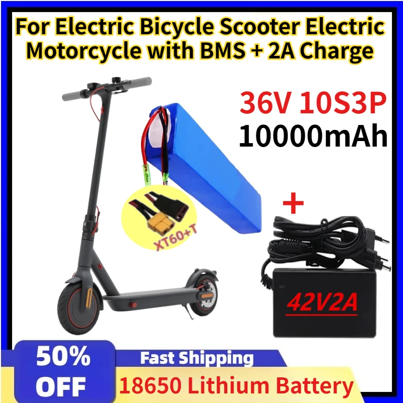 Upgrade 36V 10S3P 10Ah 18650 Rechargeable Lithium Battery for Electric Bicycle Scooter Electric Motorcycle with BMS + 2A Charge
Upgrade 36V 10S3P 10Ah 18650 Rechargeable Lithium Battery for Electric Bicycle Scooter Electric Motorcycle with BMS + 2A Charge