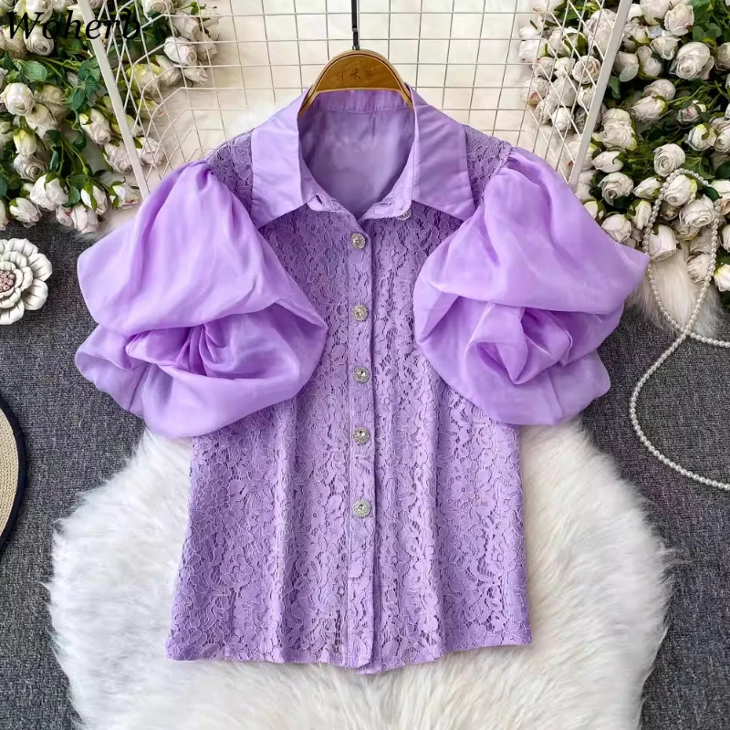 2025 Blusas Mujer De Moda Flower Embroidery Korean Blouse for Women Temperament Puff Sleeve Tops Lace Patchwork Summer Shirts
2025 Blusas Mujer De Moda Flower Embroidery Korean Blouse for Women Temperament Puff Sleeve Tops Lace Patchwork Summer Shirts