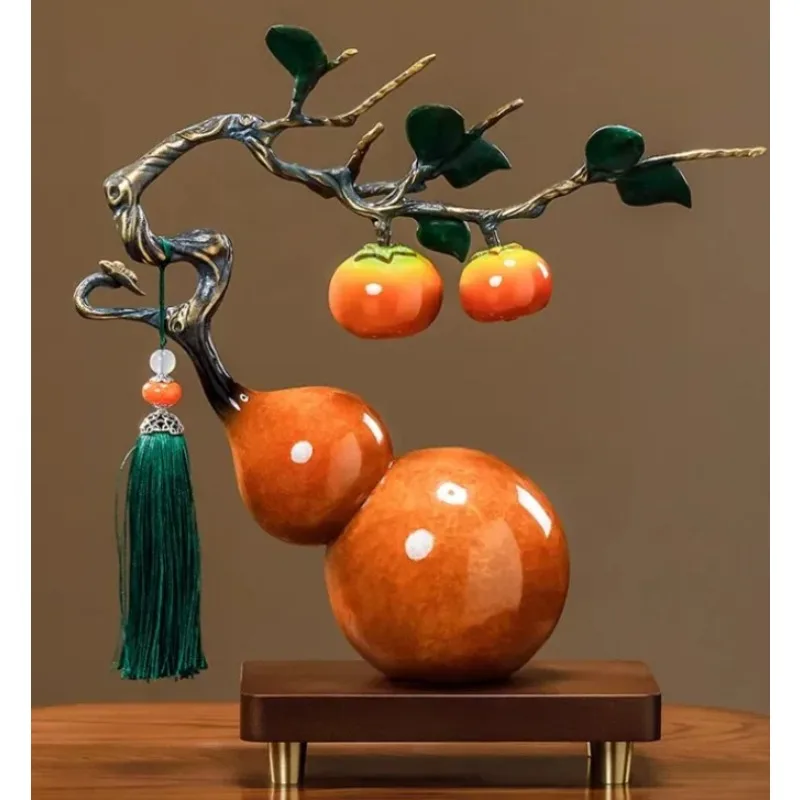 New Brass Chinese-style Feng Shui Traditional Office/Company Opening 'Good Luck Every Year' Gourd Home Decoration Ornament
New Brass Chinese-style Feng Shui Traditional Office/Company Opening 'Good Luck Every Year' Gourd Home Decoration Ornament